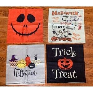 NEW Halloween Decorative Pillow Covers 18 x 18” (4 units )